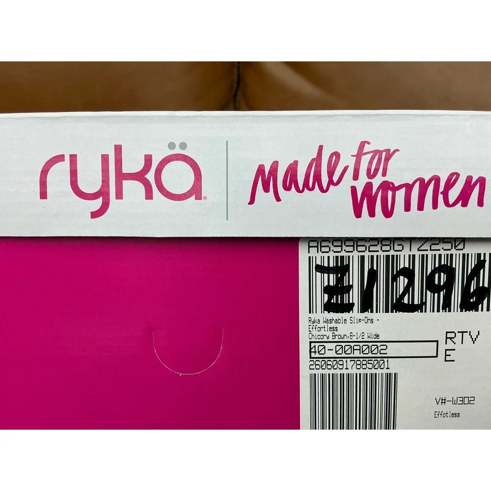 Ryka Effortless Slip On Walking Shoes Womens 8.5W Brown Washable